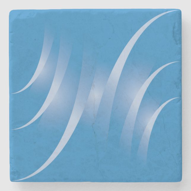 roads on blue stone coaster (Front)