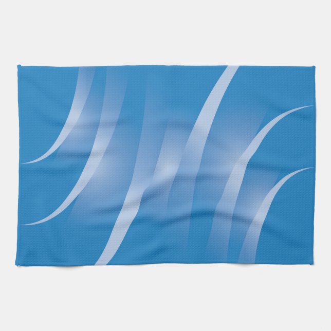 roads on blue tea towel (Horizontal)