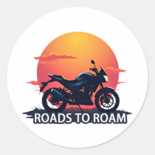 Roads to Roam Classic Round Sticker