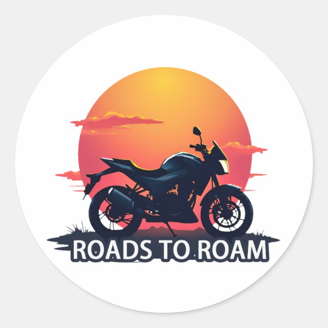 Roads to Roam  Classic Round Sticker (Front)