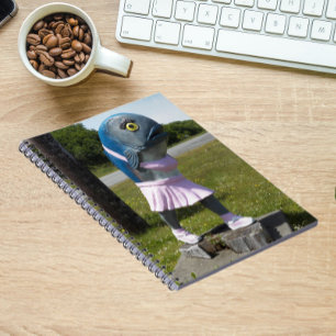 Roadside Attraction Fish Girl Statue Notebook