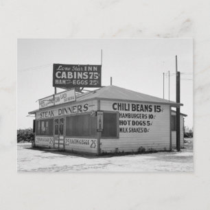 Roadside Diner, 1939 Postcard