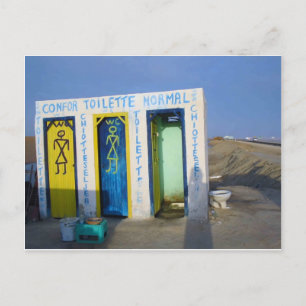 Roadside toilet in Tunisia Postcard