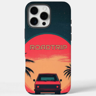 Roadtrip Retro Neon Travel iPhone 16 Pro Max Case