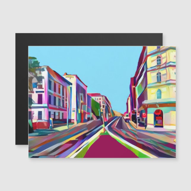 Roadway in Vienna, Austria Magnetic Card (Front/Back)
