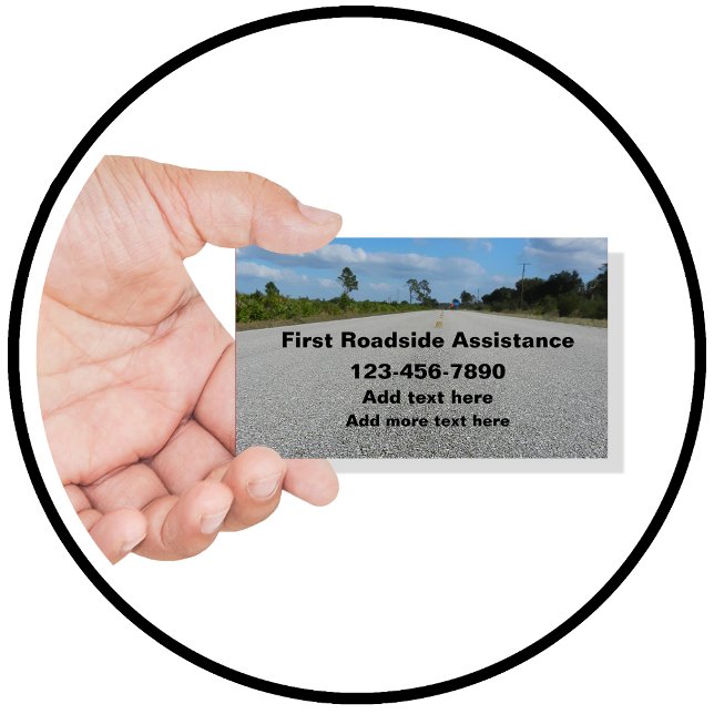 Roadway Roadside Assistance Service Business Card (Creator Uploaded)
