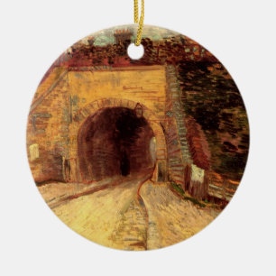 Roadway with Underpass Viaduct by Vincent van Gogh Ceramic Ornament