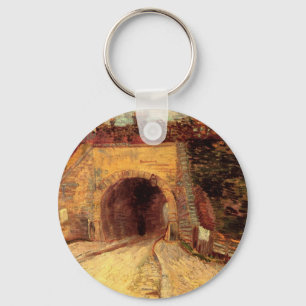 Roadway with Underpass Viaduct by Vincent van Gogh Key Ring
