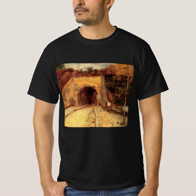 Roadway with Underpass Viaduct by Vincent van Gogh T-Shirt (Front)