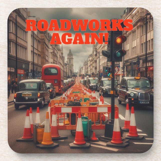 Roadworks in London Coaster (Front)