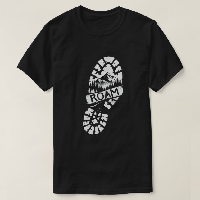 Roam Bootprint Mountain Trail T-Shirt (Design Front)