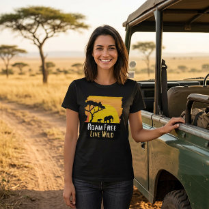Roam Free Live Wild Animal Safari T-Shirt