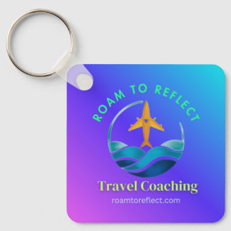 Roam to Reflect keychain purple and blue
