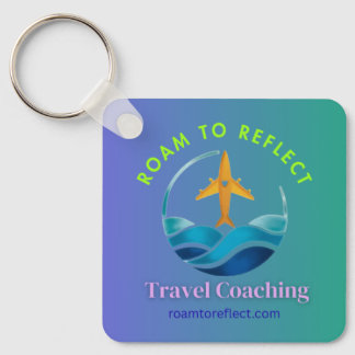 Roam to Reflect keychain purple and green