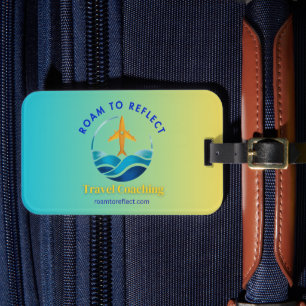 Roam to Reflect Luggage Tag blue and yellow