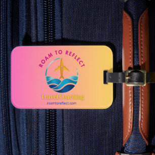 Roam to Reflect Luggage Tag Pink and Yellow