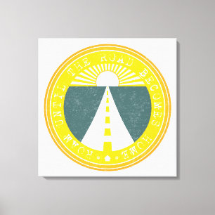 roam until the road becomes home canvas print