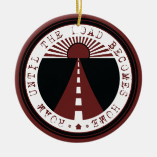roam until the road becomes home ceramic tree decoration