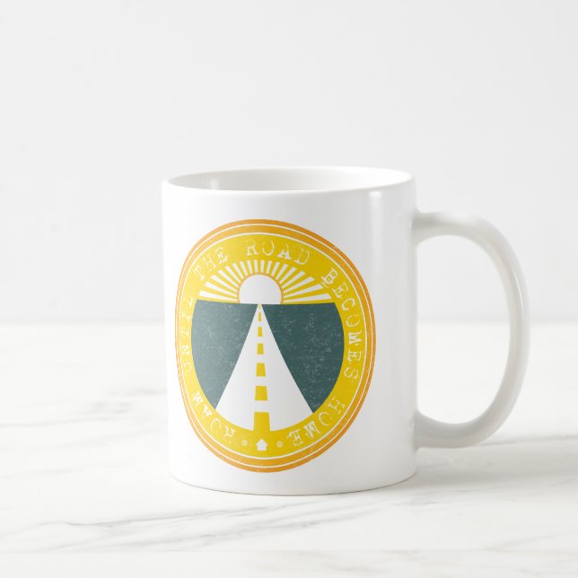 roam until the road becomes home coffee mug (Right)