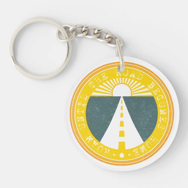 roam until the road becomes home key ring (Front)