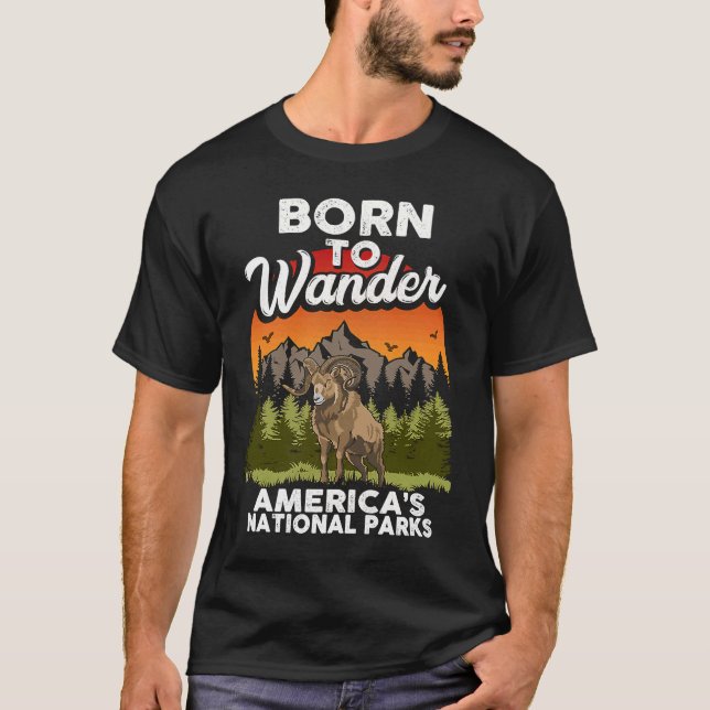 Roaming America Exploring All The National Parks R T-Shirt (Front)