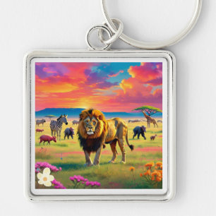 "Roaming the Grasslands" Key Ring