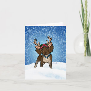 Roan Brittany Reindeer Holiday Card