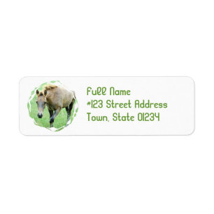 Roan Horse Return Address Label