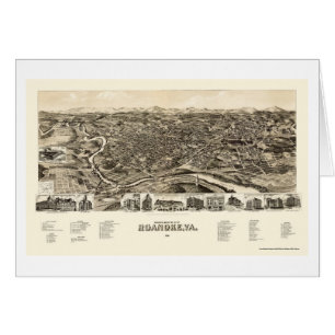 Roanoke, VA Panoramic Map - 1891