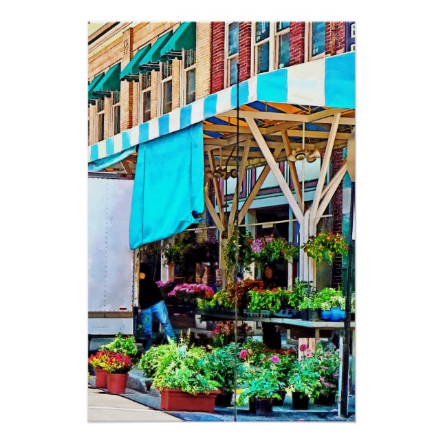 Roanoke VA - Unloading Flower Truck Poster (Front)