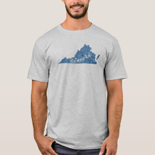 Roanoke Virginia Wood Grain T-Shirt