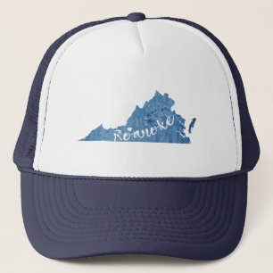 Roanoke Virginia Wood Grain Trucker Hat