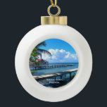 Roantan Beach, Honduras Ceramic Ball Christmas Ornament<br><div class="desc">Roantan Beach,  Honduras ornament.   MY ORIGINAL ARTWORK at Zazzle.com/virginia5050*,  FLORIDA GIFT STORE at Zazzle.com/FloridaGiftStore*,  and BIRTHDAY GIFT STORE at Zazzle.com/BirthdayGiftStore*</div>