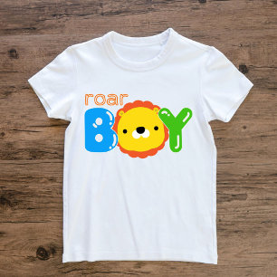 Roar Boy Cute Lion Safari Jungle Animal Kids  Baby T-Shirt