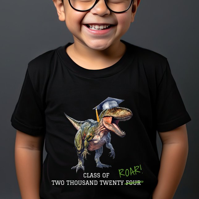 Roar Class of 2024 Kids Dinosaur Graduation  T-Shirt (Creator Uploaded)