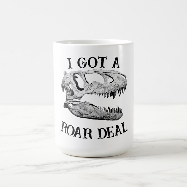 Roar Deal T-rex Dinosaur Mug (Center)