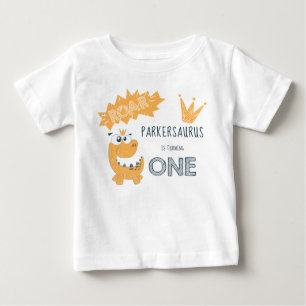 ROAR Dinosaur First Birthday Baby T-Shirt