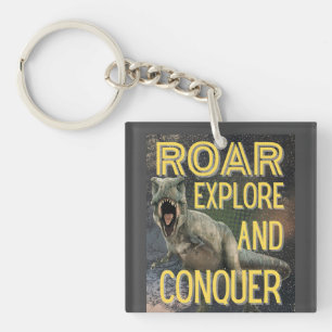 roar dinosaur key ring