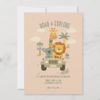 Roar & Explore – It's a Safari Birthday! Invitation