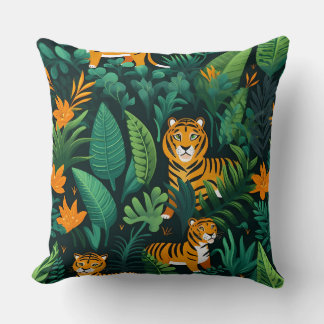 Roar & Explore Rainforest Botanical Cushion