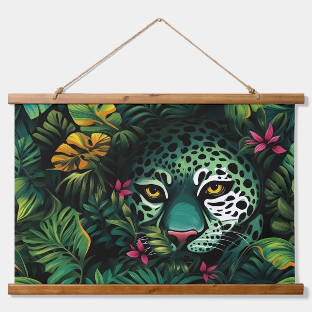 Roar & Explore Rainforest Botanical Hanging Tapestry (Front)