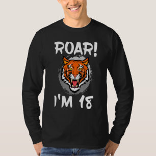 Roar I'm 18 Tiger Animal Themed Birthday Party Cel T-Shirt