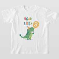 Roar I'm a 3-Rex Kids Third Birthday Party