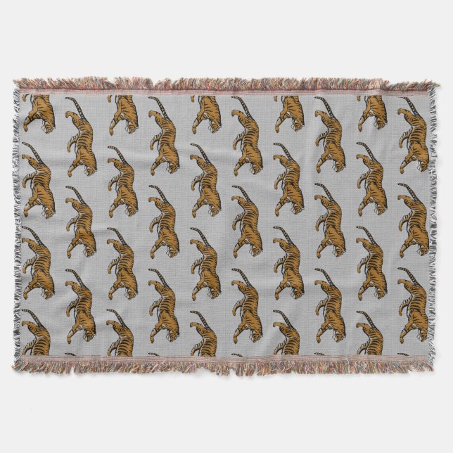 Roar! I'm a Tiger! - throw blanket (Front)