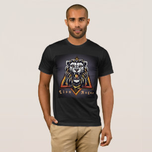 Roar in Style Geometric Lion logo t-shirt in Black