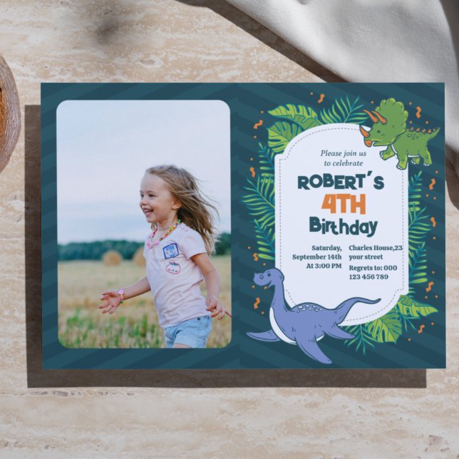 Roar into Fun! Dinosaur Birthday Invitation Templa (Roar into Fun! Dinosaur Birthday Invitation Template)