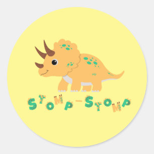 Roar into Fun with a Dino-Mite Party! Classic Round Sticker