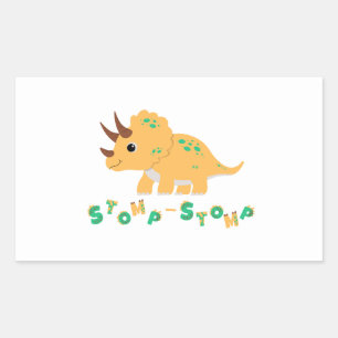 Roar into Fun with a Dino-Mite Party! Rectangular Sticker