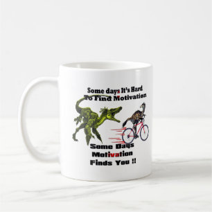 Roar into Motivation with our T-Rex Dinosaur Funny Coffee Mug