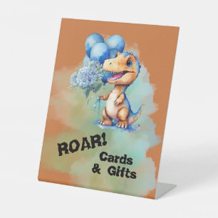 Roar Its A Boy T-Rex Dinosaur Cards & Gifts Pedestal Sign